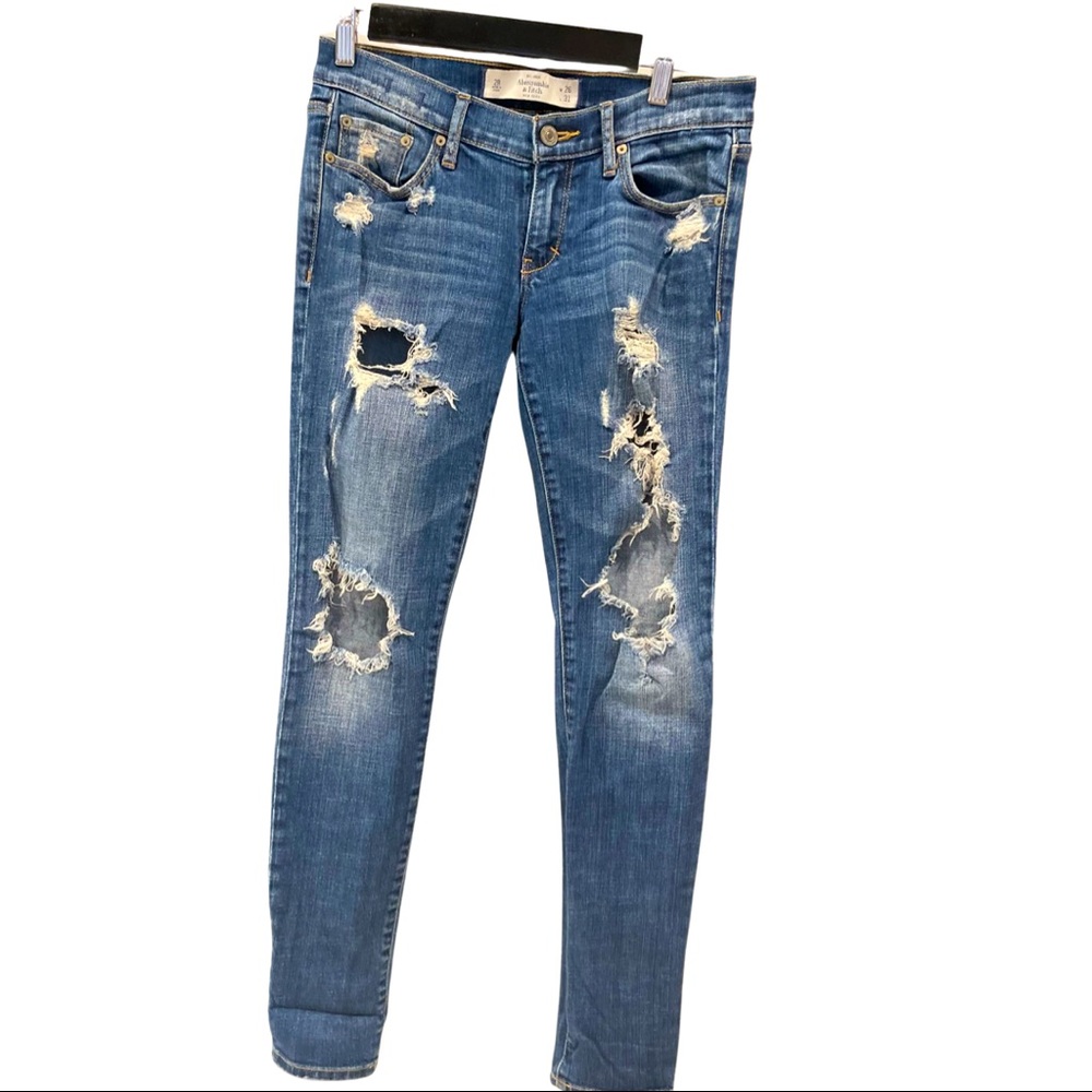 Distressed Abercrombie & Fitch Jeans, size 26.
